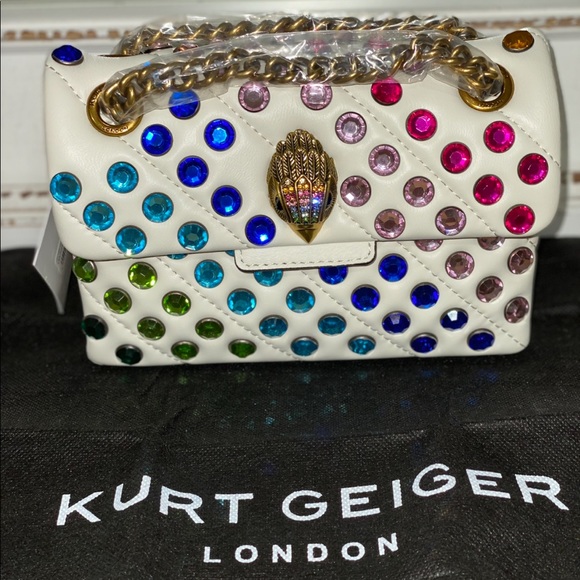 Kurt Geiger Handbags - KURT GEIGER London Leather Mini Kensington Embellished Crossbody Bag